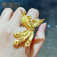 Julier gold ring 999 pure gold female phoenix ring phoenix ring ring wedding wedding three gold hardware gift dowry 14# about 4 grams