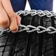 Auto Tire Anti-Slip Chain Sedan Sev Send Sup внедорожный пикап автомобилей Universal Snow Amergency Chain шифрование жирное белое 15565R14 Bold 2 куски