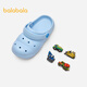 Balabala Kinderschuhe Kinderschuhen Sommer-Heimat und Mädchen bequeme Tide-Lochschuhe ohne Schlupf-Loch Blau Ton 00388 Größe 33