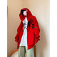 7 best sweatshirts for men's spring and autumn loose hooded cardigan trendy Spider-Man plus velvet thickened versatile couple jacket XDA-699 white L