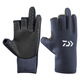 DAIWA DAIWA 23 autumn and winter DG-8023CS winter anti-slip fishing gloves, cold-proof and warm fingerless gloves, black - three fingers exposed (one size fits all)