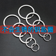 Anillo de llave de acero de carbono simple y práctico, sin almilla, anillo de llave de tamaño grueso de tamaño grueso, círculo de diatismo, versión de anillo de llave de llave [Seiko Flat Circle] 10 piezas 15 mm [Instalación]