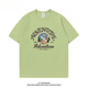 Bebw American Modemarke Sommer gedrucktes kurzärmeliges T-Shirt-Herren 2024 New Loose Retro Vielseitige Basis-Shirt Casual Top Navy T-Shirt-3884 S [75-95jin [Jin gleich 0,5 kg]]