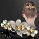 Cliptons de cheveux de grande taille Clip de tête de tête Clince de coiffure coréenne Carte de cheveux de coiffure pour femmes Chuck Hair Clip Clip Tempérament Style 2 # [grande taille 9cm] Rouge 2-Champagne