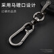 铜小童汽车钥匙扣环手机号码牌腰挂圈环编织绳子防丢挂绳挂件简约生日礼 黑色经典款手绳号码牌钥匙扣