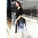 
Seidler banquet evening dress for women 2025 new black long temperament can usually be worn on the host choir performance suit Black M (recommended 96-105Jin [Jin equals 0.5 kg])