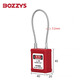 BOZZYS engineering padlock stainless steel cable safety lock 150*3.2MM energy isolation industrial cable safety lock BD-G41KD 2 keys not open