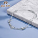 Caibai Jewelry Platinum Bracelet Platinum Association mystyle series fashionable and exquisite double circle Pt950 bracelet for women Priced BJ Platinum Bracelet About 3.02g About 16cm