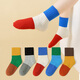 Six-fingered mouse boys and girls socks autumn and winter trendy ins baby girl thick cotton socks princess middle tube little boy medium and large children's children's socks 92A (double needle three primary colors) male 5 pairs one size fits all recommended 4-6 years old (shoe size 27-30 size / sock label 6-9 years old)