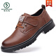 
Woodpecker men's shoes 2024 autumn and winter new men's genuine leather casual business soft sole plus cotton leather shoes men's high-soled top work shoes 9909 black plus fleece style 39