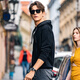 
Mr. Bu Bu webbing hooded sweatshirt for men 2025 spring and autumn letter pattern design loose top KT15738 graphite black M (170)