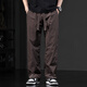 Chaotianshi summer high-end ice silk casual pants for men 2025 new thin loose sports straight-drying pants breathable men's style gray 2XL [160-180Jin [Jin equals 0.5 kg]]