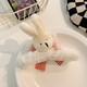 Korean ins cute bear plush grabber female cute hairpin autumn and winter temperament back head shark clip tassel white