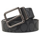 CoaCH (COACH) Men's Business and Casual Presbyterian Belt Pin-buckle Belt Gift 1283QBMI5 Black Gray 128cm 115cm