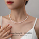 MeluxeS925 silver millet beads freshwater pearl necklace young and light luxury birthday gift for girlfriend, wife, mother, best friend