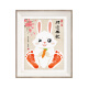 Wiayunuo one-year-old hand and foot prints, zodiac rabbit souvenir, full-month baby hand and foot prints, newborn baby's 100-day hand and foot prints, calligraphy and painting, default style - 10-inch wood grain frame - smooth and worry-free - moving