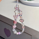 Paiqin ist geeignet für die Liebe CCD -Kamera Armband DIY Perlen Mobiltelefonkette Lanyard Mobiltelefon Hülle Anhänger sanfte Kirschblüte Pink Love Hanger Kette