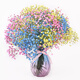 AIMAN Gypsophila Natural Dried Flower Bouquet Ins Internet Celebrity Birthday New House Decorative Ornaments Air-Dried Real Flower Arrangements Home Furnishings Purple Gypsophila + Citrine Without Vase