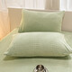 Jialiya juego de cama de cuatro piezas terciopelo de leche invierno terciopelo de doble cara más fundas de almohada gruesas de terciopelo, sábanas ajustables, fundas de edredón, juego de sábanas de cuatro piezas, patrón de pata de gallo-verde, juego de sábanas de cuatro piezas/funda de edredón 200*230