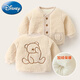 Disney Baby Fur Plush Jacket Новая зимняя одежда для мальчиков и девочек Осень и зимние утолщенные хлопчатобумажные куртки для хлопчатобумажных курток для детей теплые вершины Модный верблюдный свитер [Добавленный бархат] 73