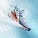 361 degree sports shoes men's shoes flying fish summer mesh breathable contrast color gradient running shoes shock-cushioning wear-resistant body measurement shoes blue mist gray/fluorescent strong orange 43
