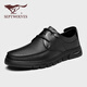 Shoes de cuero casual de siete lobo zapatos para hombres Summer NUEVO estilo Avalte Bollow Bollow Sode Mesh Mesh Caza sin deslizamiento Ligeros Ligeros zapatos casuales Men's Black [Tamaño de zapato de cuero estándar] 41