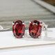 PHWULEE natural garnet earrings for women 925 silver women's earrings red gemstone light luxury simple exquisite simple versatile gift 2 carats