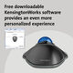 Kensington Souris Trackball Ergonomique Filaire USB Anneau de Défilement à Deux Boutons Noir Bleu