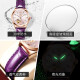 
OLEVS Swiss certified brand watches for women mechanical watches fully automatic simple temperament women's watches luminous waterproof women's watches OLEVS-6636-Purple leather rose shell powder