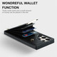 Jinhao is suitable for Samsung s25ultra mobile phone case back card s24/23/22+ wallet button card bag s21FE wallet single bottom note20 protective case full cover organ card black Samsung s23ultra
