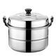 Jia Jazz thickened stainless steel 2-layer large steamer double-layer soup pot 30cm-40cm steamed bun pot steamed fish pot induction cooker extra thick 28CM (number of users 2-3 people) 2-layer 28cm photographed with