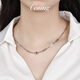 Platinum women's chain with ball Bing PT950 cross necklace fashionable platinum necklace women's O-shaped chain bead pendant. Priced by gram, please contact customer service before bidding for gold price.