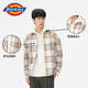 Dickiesdickies Langarmes Hemd Casual Style Dicke gegnerische Langarm-Hemd Lose Top 10971 Cream Checked S