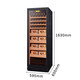 JUSTOWN stainless steel rose gold red wine and cigar integrated cabinet wine cabinet cigar cabinet refrigerated cabinet cigar and wine cabinet humidity adjustable true air cooling 1.63 meters + black + humidity control + 4 trays + fully equipped