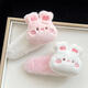Plush Bear Rabbit Hair Clip Women's Autumn and Winter Side Bangs Clip Cute Children's BB Clip Girls Hair Clip Hair Clip Headwear White Rabbit Clip + Brown Bear Clip