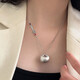 Yinruitai S925 sterling silver cloud foo bean necklace for women niche design retro new Chinese style clavicle chain necklace xl1342 925 silver