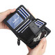 Willet Kangaroo New Men's Short Multi-Card VERTICAL CARDICA CARNE BALLER DE MONEZA BLOCA Multi-función Bolsa de billetera japonesa y coreana Negro