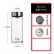 Taza de agua transparente portátil resistente al calor de vidrio de una sola capa Xino para hombres y mujeres XN-6015/601 6191 color verdadero 410 con red de té 0 ml