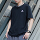 阿迪达斯（adidas） 男子运动套装 夏新款时尚短袖透气舒适t恤衫休闲短裤时尚两件套 经典黑/IC9282+IC1484 L/180