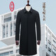 
Ding Tong Wool Coat Men's Long Over-Knee Woolen Jacket Middle-aged and Elderly Men's Business Casual Single Breast Slim Men's Clothing Navy Blue 190