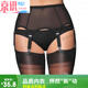 Beijing Shining slings European and American large size sexy mesh adjustable buckle anti-slip garter red L