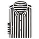 Talentiertes Yijia Schwarz-Weiß vertikal gestreiftes Hemd Herren-Langsamen trendy hübsches Frühling Slim Cotton Free Bügelgeschäft Casual Herren Fashion Shirt Navy Blue Striped CZLX5009 42/2xl/180