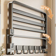 You Gugui gray bathroom storage rack without punching space aluminum bath towel rack bathroom toilet towel rack kitchen and bathroom pendant set, fine decoration seven-piece set [subsidy discount price]
