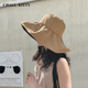 CHALL KITTY防晒帽女夏季大檐黑胶防紫外线遮阳帽女士渔夫帽子可折叠2025新款 黑色-高端品牌礼盒装高档高级感