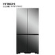 Hitachi (HITACHI) 573L cross-door refrigerator imported large-capacity side-by-side classic model vacuum preservation automatic ice making rapid refrigeration R-FBF570KXC national subsidy cross-door flagship machine crystal mirror color
