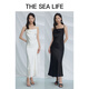 
THE SEA LIFE Elegant suspender dress for women 24 summer new product draped slim three-dimensional jacquard 17078-1 Black Mage M
