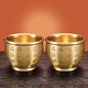 Xuanyuan Pavilion Brass Crown Pot Ornaments Copper Cylinder Baifu Cylinder Brass Rice Cylinder Piggy Cells Handicrafts Opening and Relocation Gifts One-Carol Gold [Baifu Case] ​​Medium