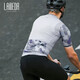 Lamparda cycling suit bicycle summer thin men's short-sleeved top road mountain bike clothes light gray blue M