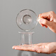 Kangyun (KANGYUN) Kangyun glass tea funnel tea filter with filter tea water separator with base Kung Fu tea set accessories tea drain 04 straight seat glass tea drain (transparent)