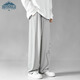 Dingfengbaoluo casual pants men's autumn loose straight drape comfortable wide-leg pants sportswear trousers DDF04 light gray L